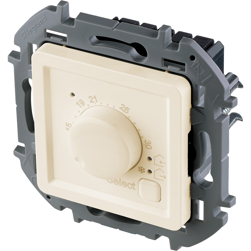 INSPIRIA Термостат электронный с индикацией с внешним датчиком в комплекте слоновая кость