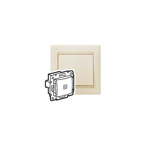 VALENA DIY Переключатель 1-клавишный с подсветкой схема 6L 10АХ безвинтовые зажимы слоновая кость