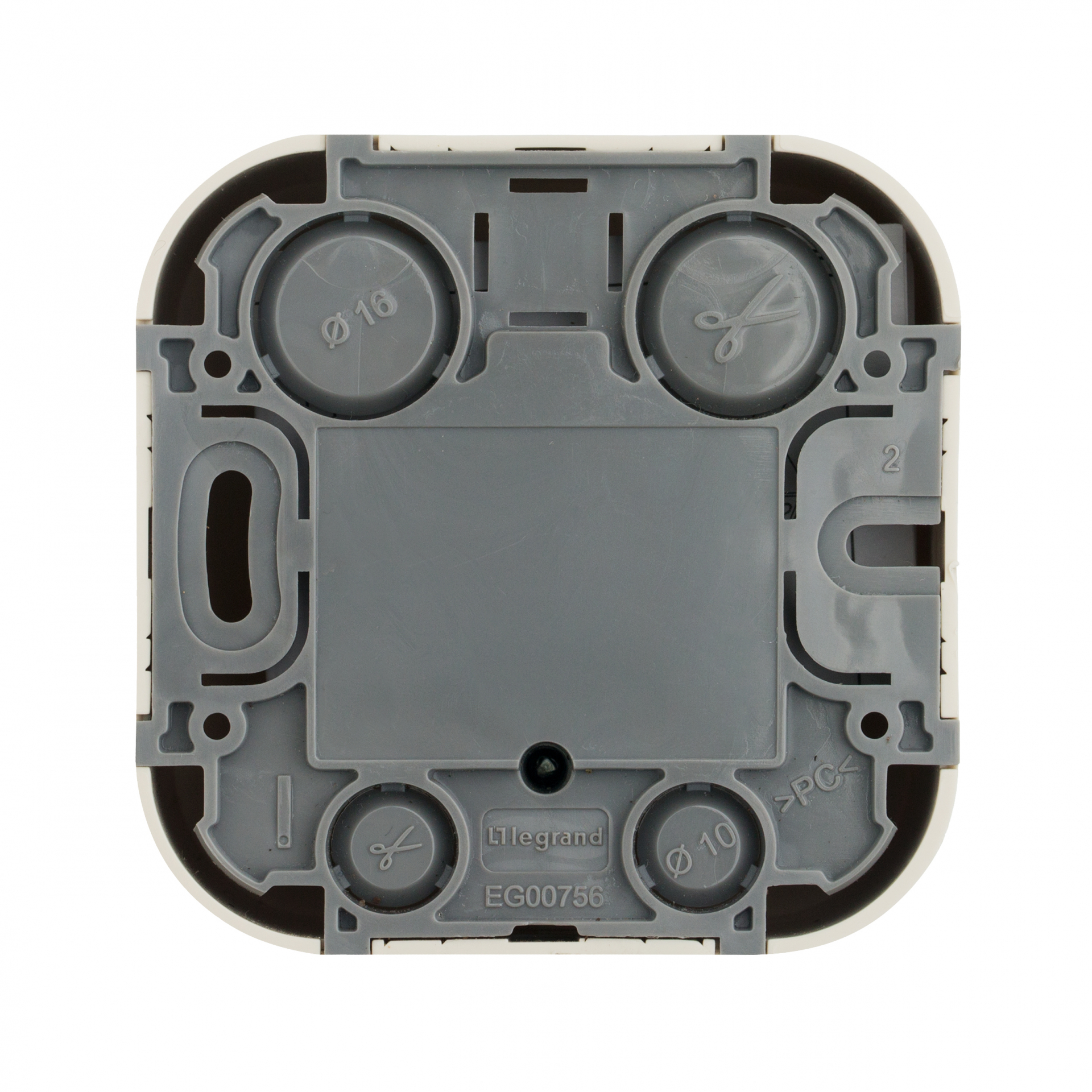 QUTEO Розетка двойная RJ11+RJ45 кат.5E UTP для открытой установки слоновая кость
