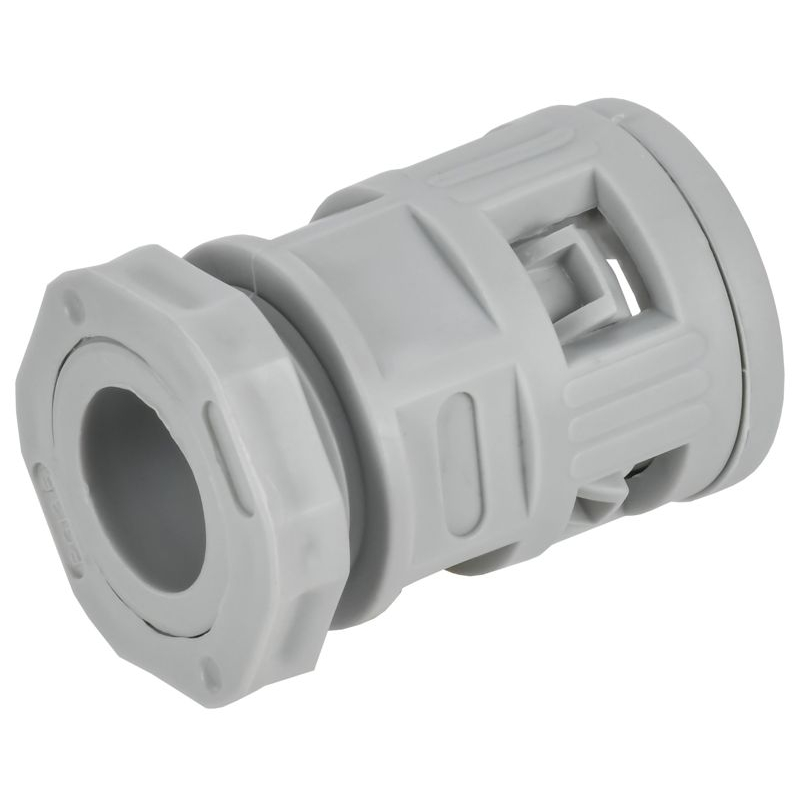 ELASTA Муфта вводная для гофрированных труб MVN16 IP40 серая IEK