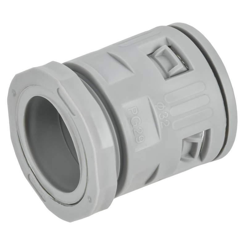 ELASTA Муфта вводная для гофрированных труб MVN32 IP40 серая IEK