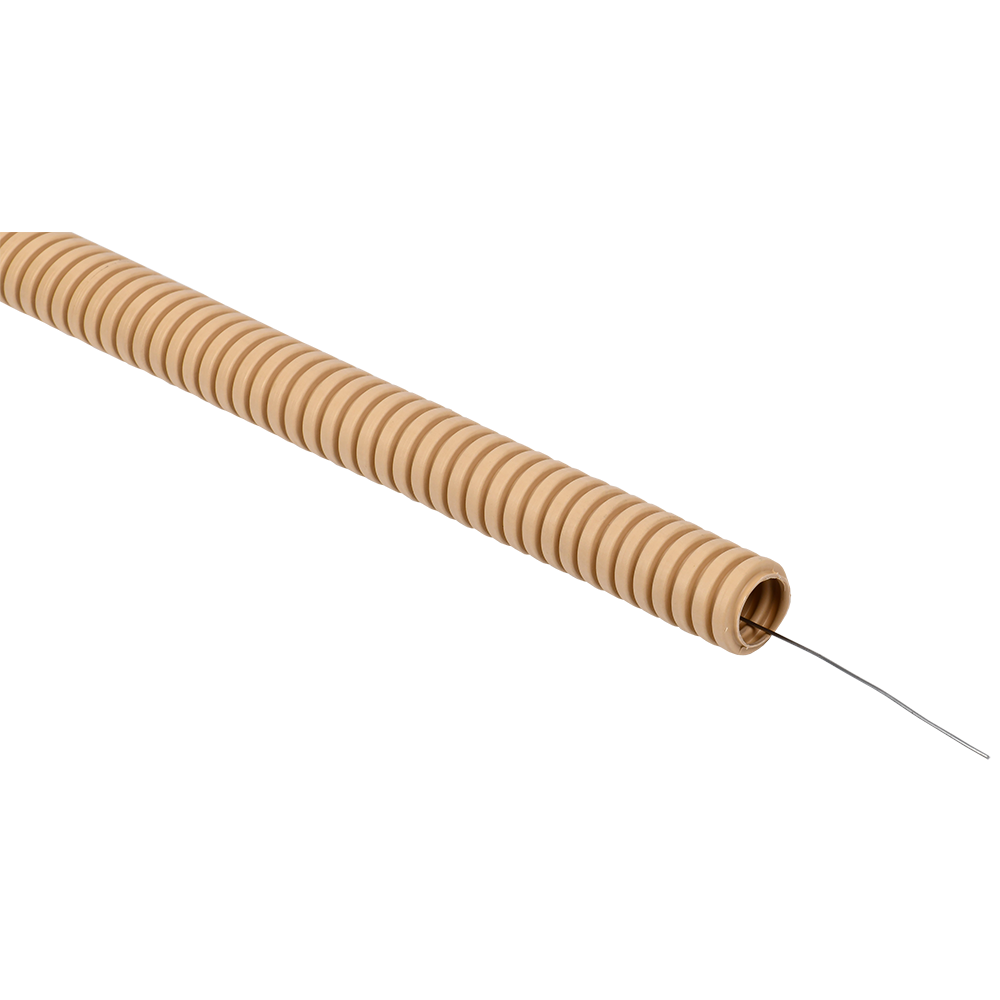 ELASTA Труба гофрированная ПВХ d=16мм с зондом сосна (25м) IEK