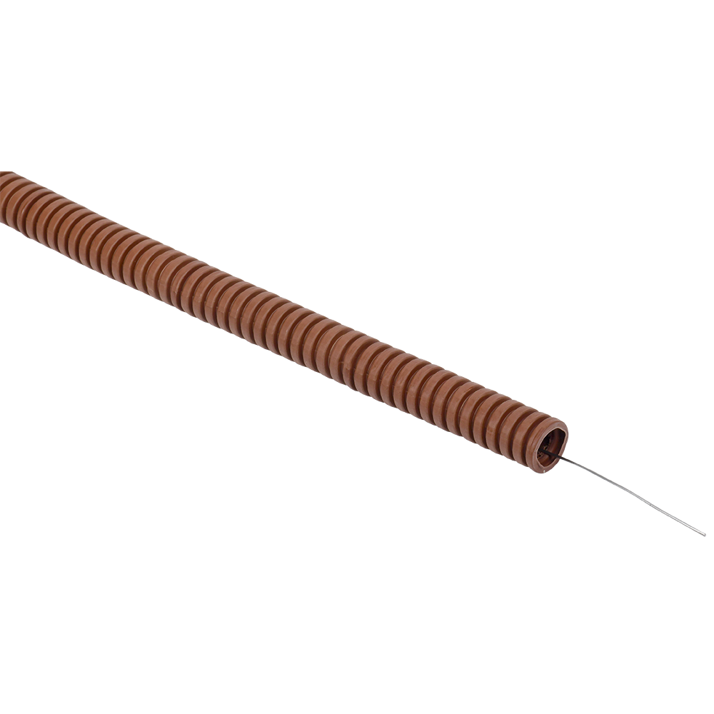 ELASTA Труба гофрированная ПВХ d=25мм с зондом дуб (25м) IEK