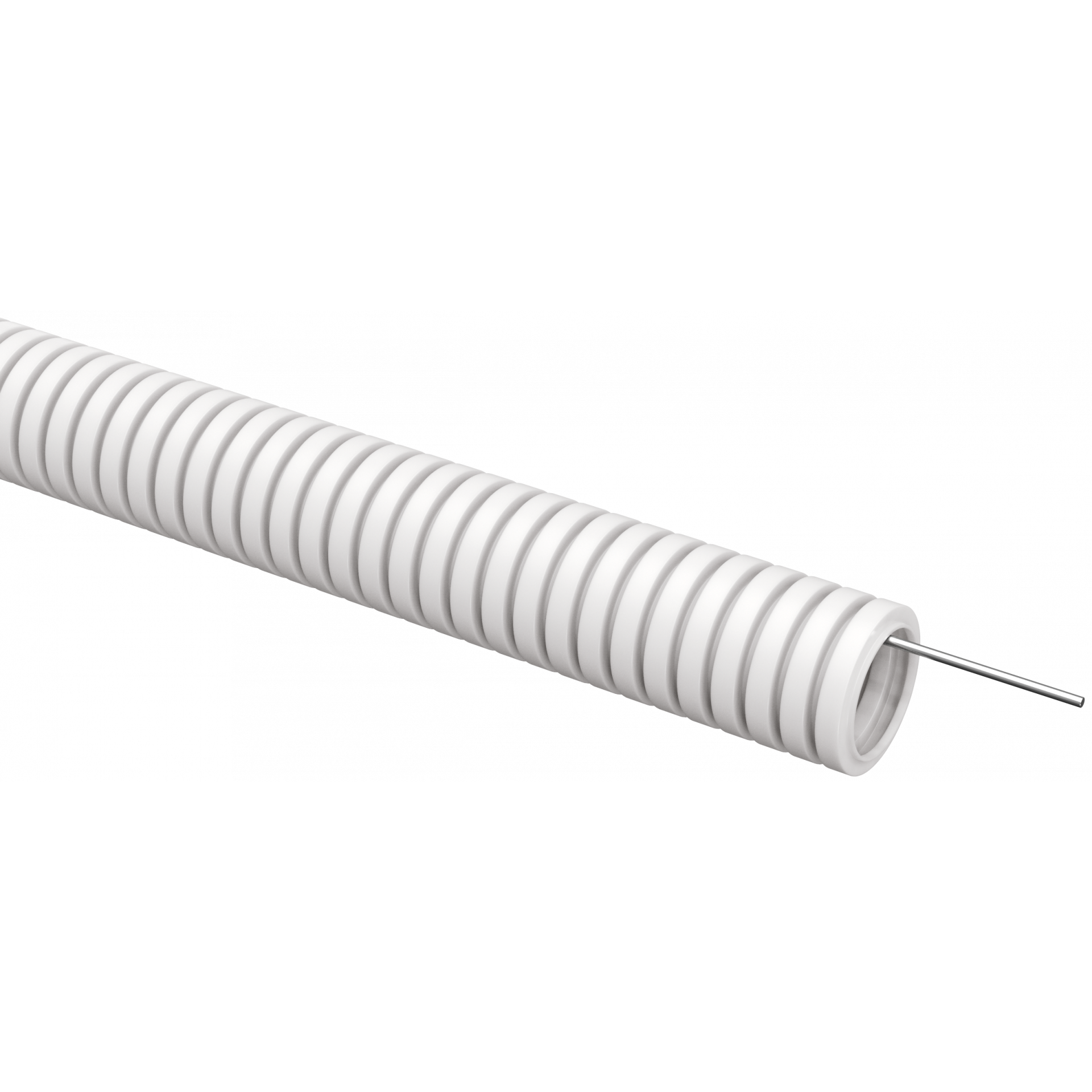 ELASTA Труба гофрированная ПВХ d=25мм с зондом белая (50м) IEK