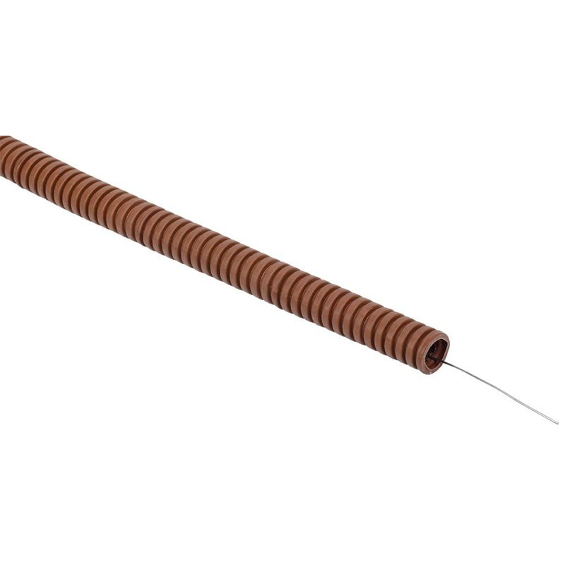 ELASTA Труба гофрированная ПВХ d=25мм с зондом дуб (100м) IEK