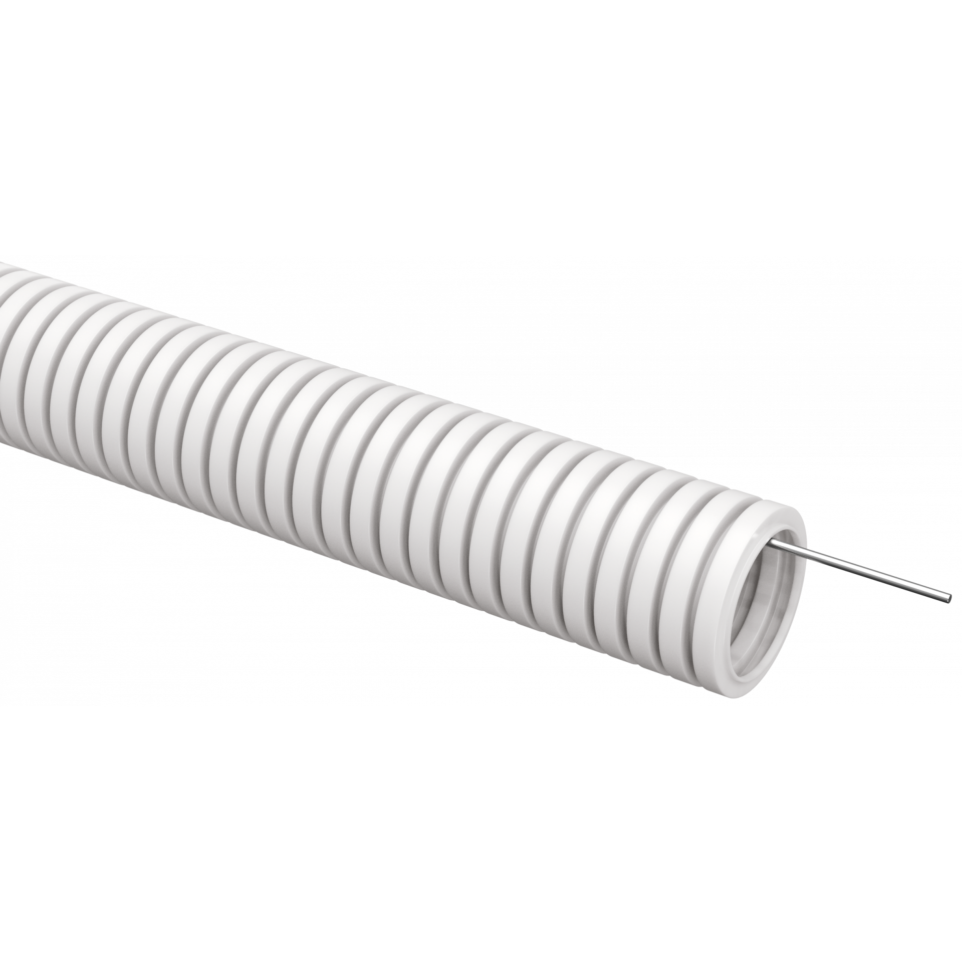 ELASTA Труба гофрированная ПВХ d=32мм с зондом белая (25м) IEK