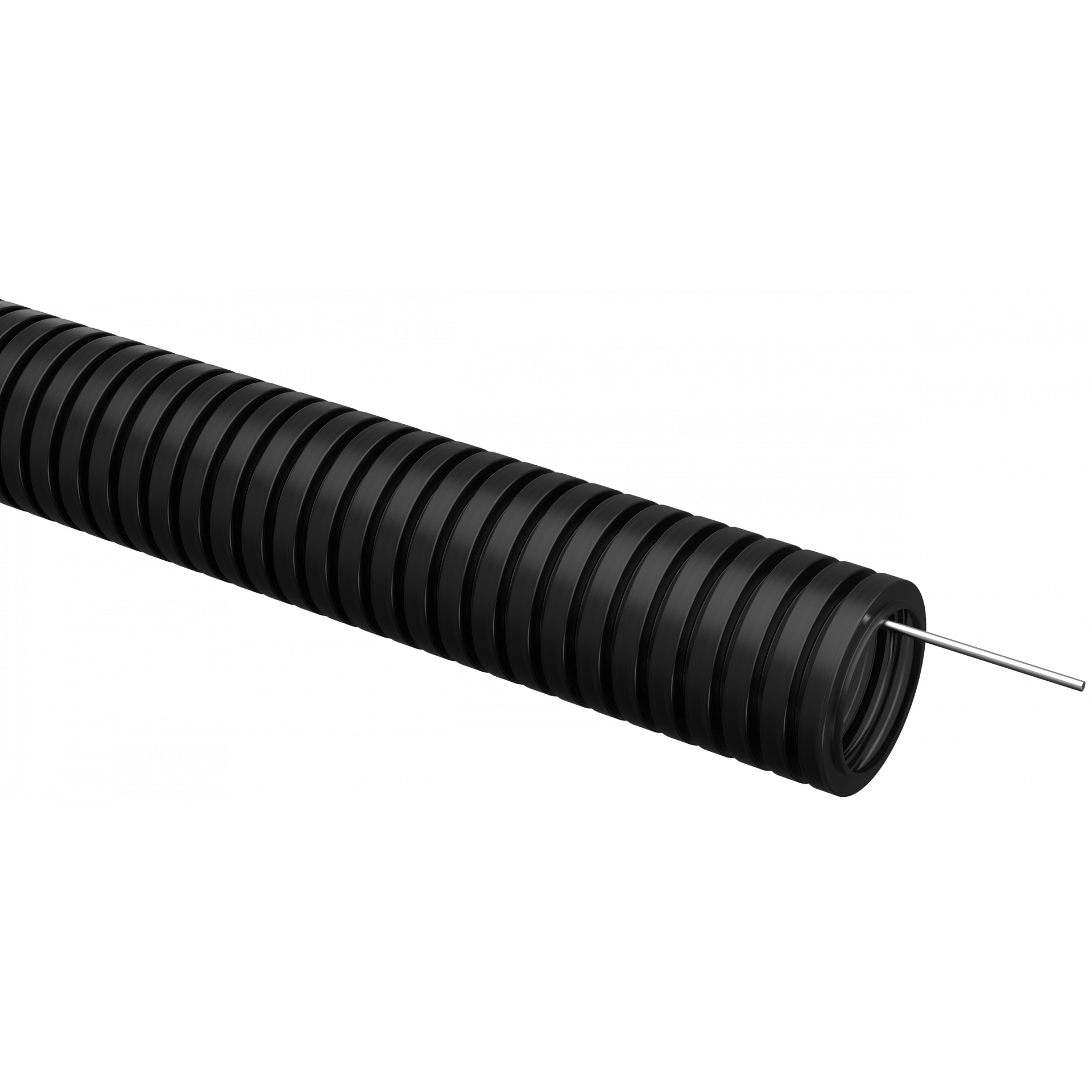 ELASTA Труба гофрированная ПВХ d=50мм с зондом черная (15м) IEK