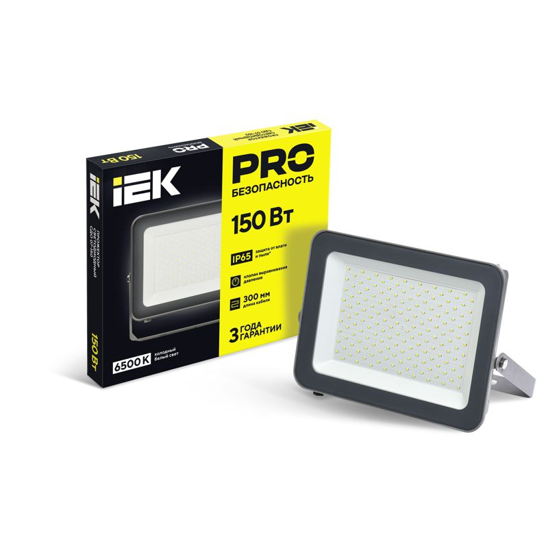 Прожектор светодиодный СДО 07-150 IP65 серый IEK