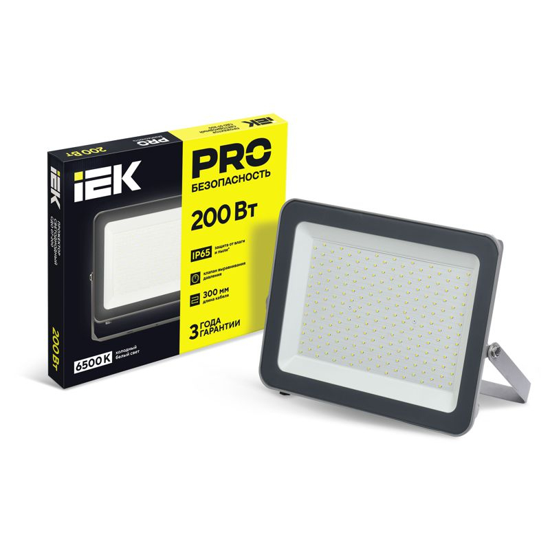 Прожектор светодиодный СДО 07-200 IP65 серый IEK