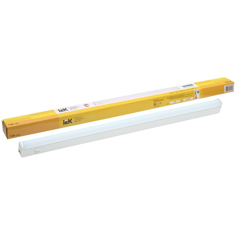 Светильник светодиодный линейный ДБО 3002 7Вт 4000К IP20 572мм пластик IEK