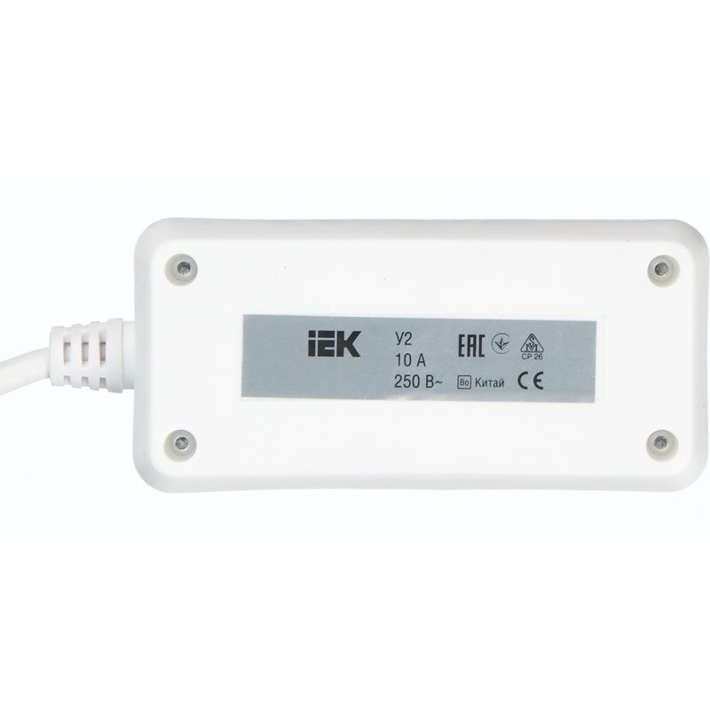 Удлинитель У2 2 места без заземления 1,5м 2х0,75мм2 10А/250В IEK