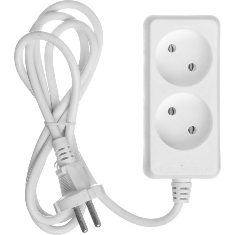 Удлинитель У2 2 места без заземления 1,5м 2х0,75мм2 10А/250В IEK