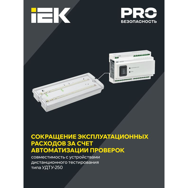 Светильник аварийный ДПА 5042-3 3ч универсальный IP65 IEK