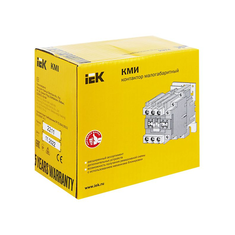 Контактор КМИ-34012 40А 400В/АС3 1NO;1NC IEK