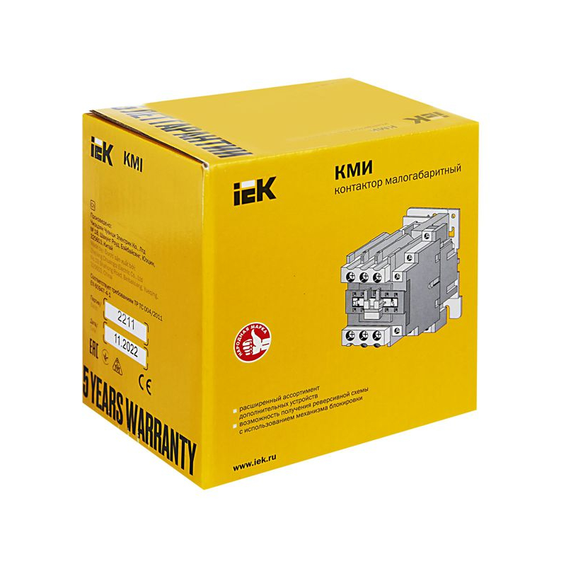 Контактор КМИ-49512 95А 400В/АС3 1NO;1NC IEK