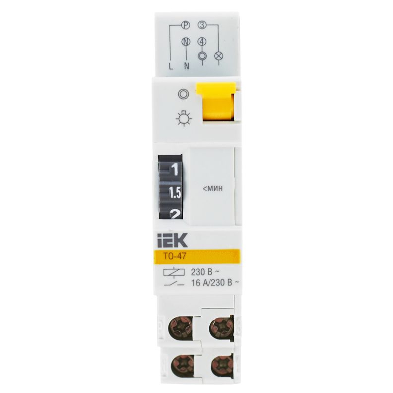 Таймер ТО47 освещения 16А 230В на DIN-рейку IEK