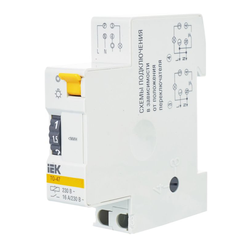 Таймер ТО47 освещения 16А 230В на DIN-рейку IEK