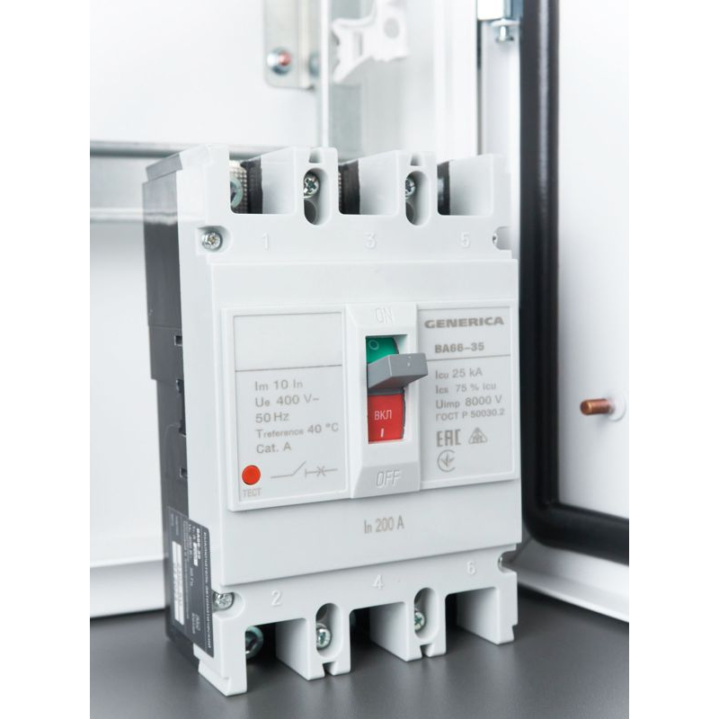 Выключатель автоматический ВА66-35 3Р 200А 25кА GENERICA