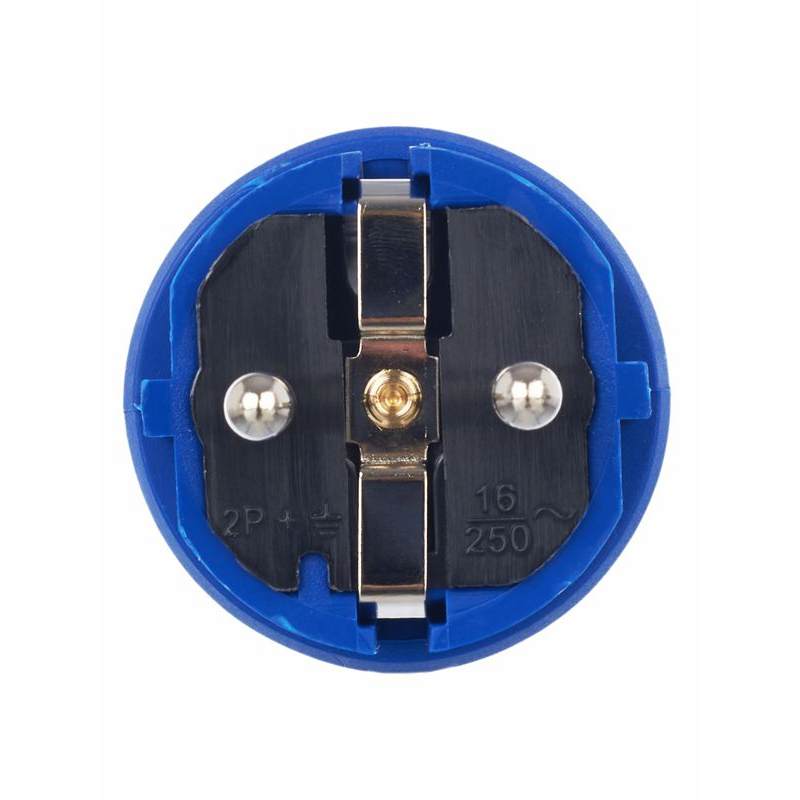 Вилка прямая ВБп3-1-0м IP44 ОМЕГА каучук синяя IEK