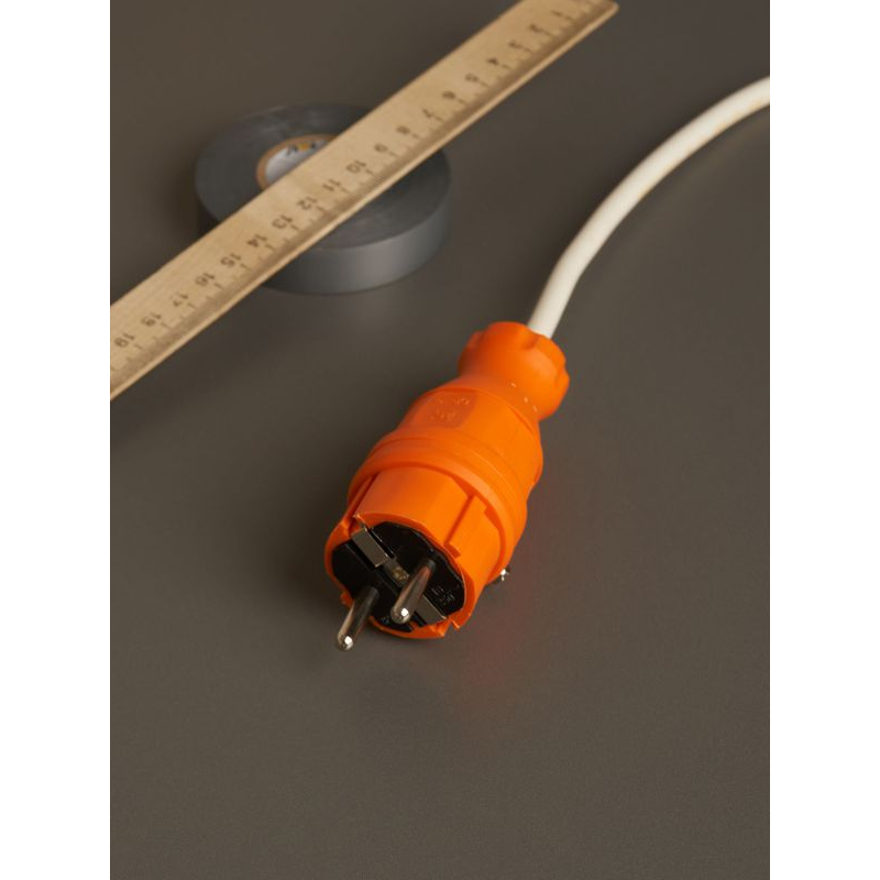 Вилка прямая ВБп3-1-0м IP44 ОМЕГА каучук оранжевая IEK