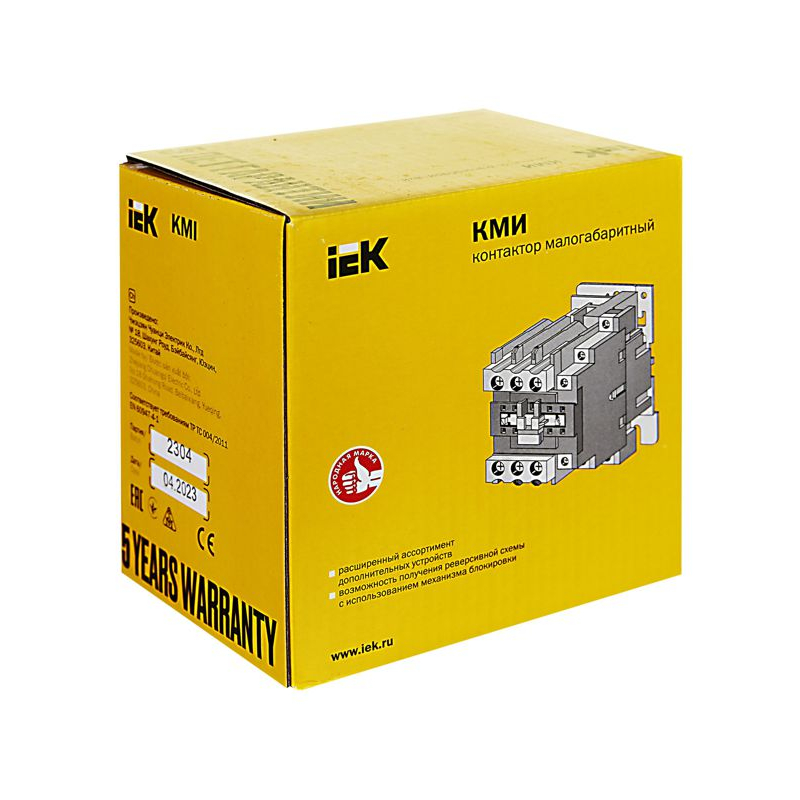 Контактор КМИ-48012 80А 230В/АС3 1NO;1NC IEK