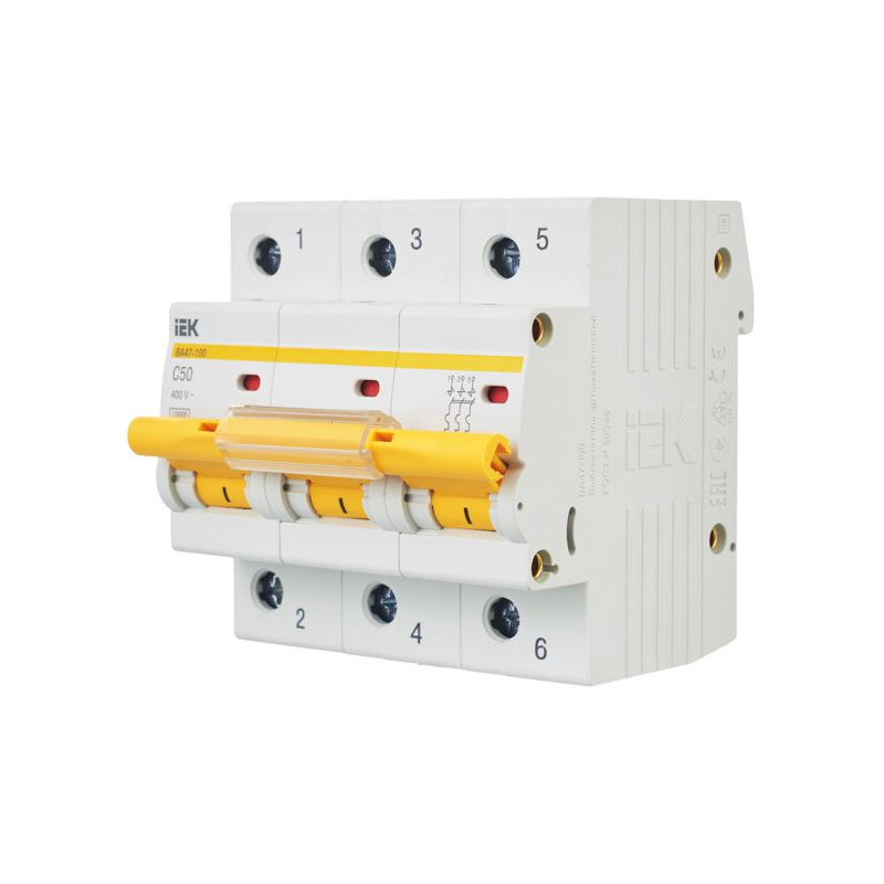 KARAT Автоматический выключатель ВА47-100 3P C 50А 10кА IEK