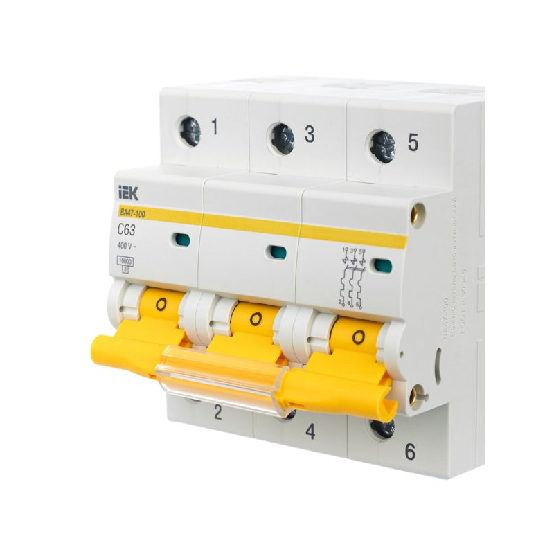 KARAT Автоматический выключатель ВА47-100 3P C 63А 10кА IEK