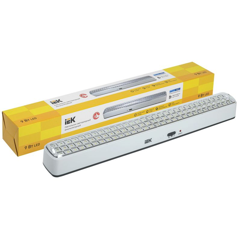 Светильник светодиодный аккумуляторный ДБА 3927 15ч 9Вт IEK