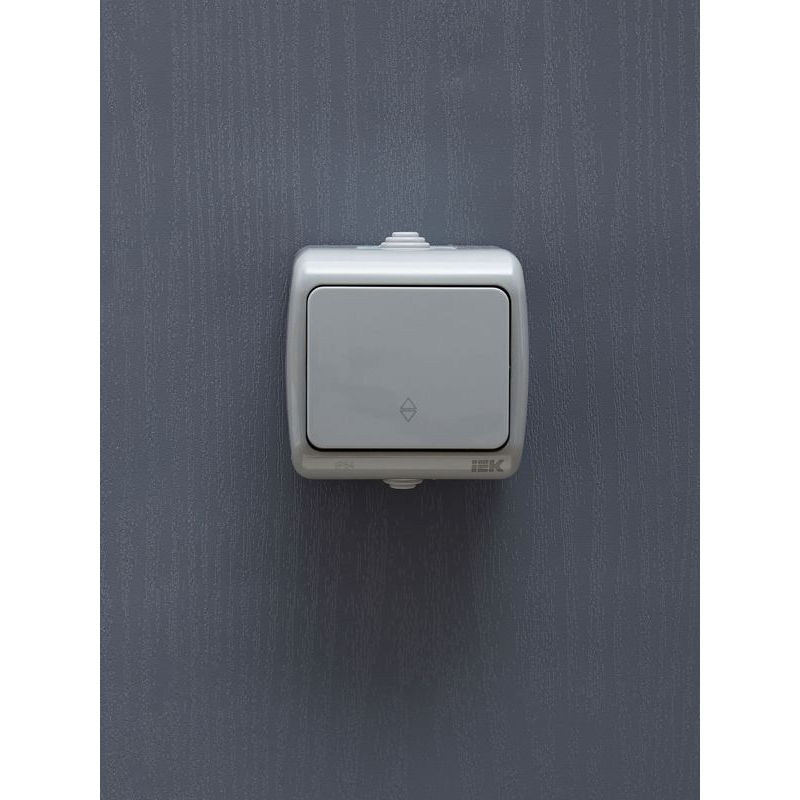 AQUATIC Выключатель 1-клавишный проходной для открытой установки 10А IP54 ВС-20-1-2-А IEK