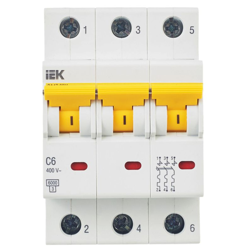 KARAT Автоматический выключатель ВА47-60M 3P C 6А 6кА IEK