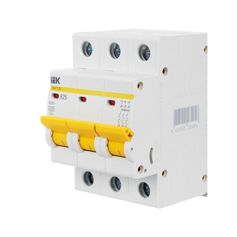 KARAT Автоматический выключатель ВА47-29 3P B 25А 4,5кА IEK