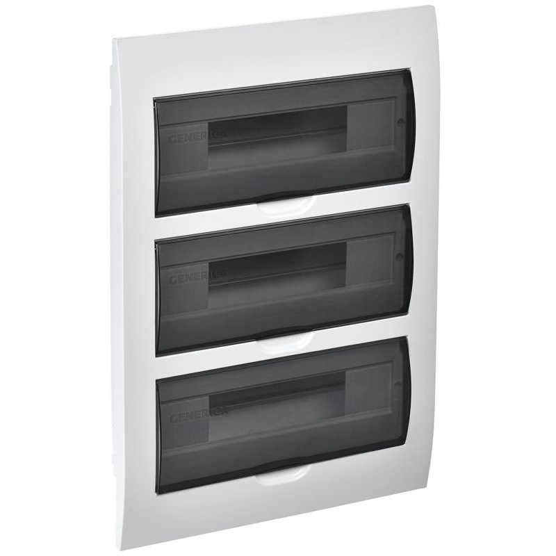 Корпус пластиковый ЩРВ-П-36 черная прозрачная дверь IP41 GENERICA