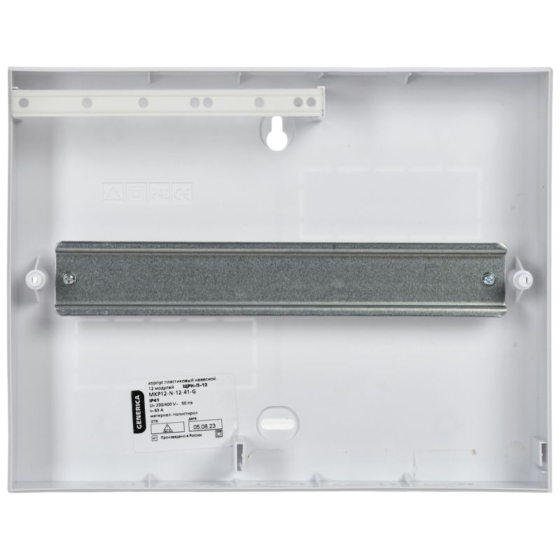 Корпус пластиковый ЩРН-П-12 черная прозрачная дверь IP41 GENERICA