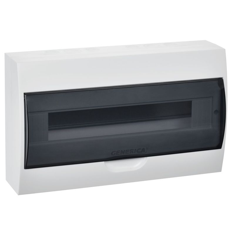 Корпус пластиковый ЩРН-П-18 черная прозрачная дверь IP41 GENERICA