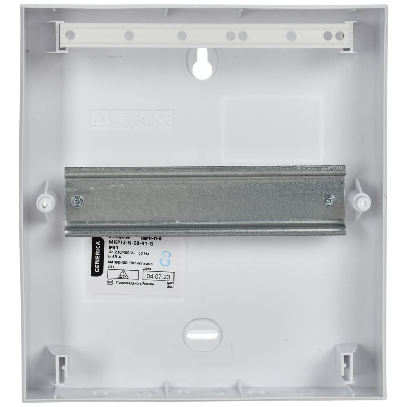 Корпус пластиковый ЩРН-П-8 черная прозрачная дверь IP41 GENERICA