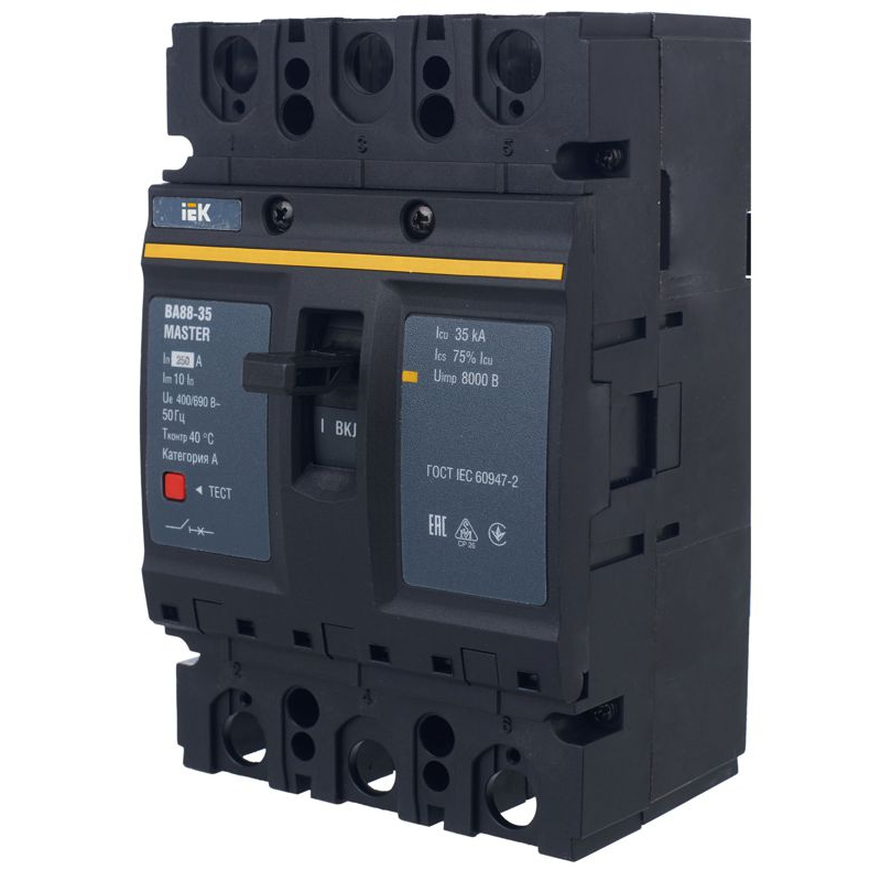 Выключатель автоматический ВА88-35 3Р 250А 35кА MASTER IEK