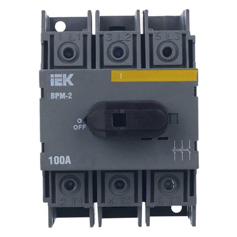 Выключатель-разъединитель модульный ВРМ-2 3P 100А IEK