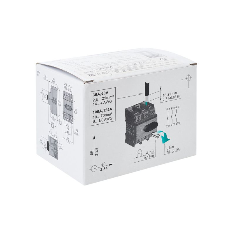 Выключатель-разъединитель модульный ВРМ-2 3P 100А IEK