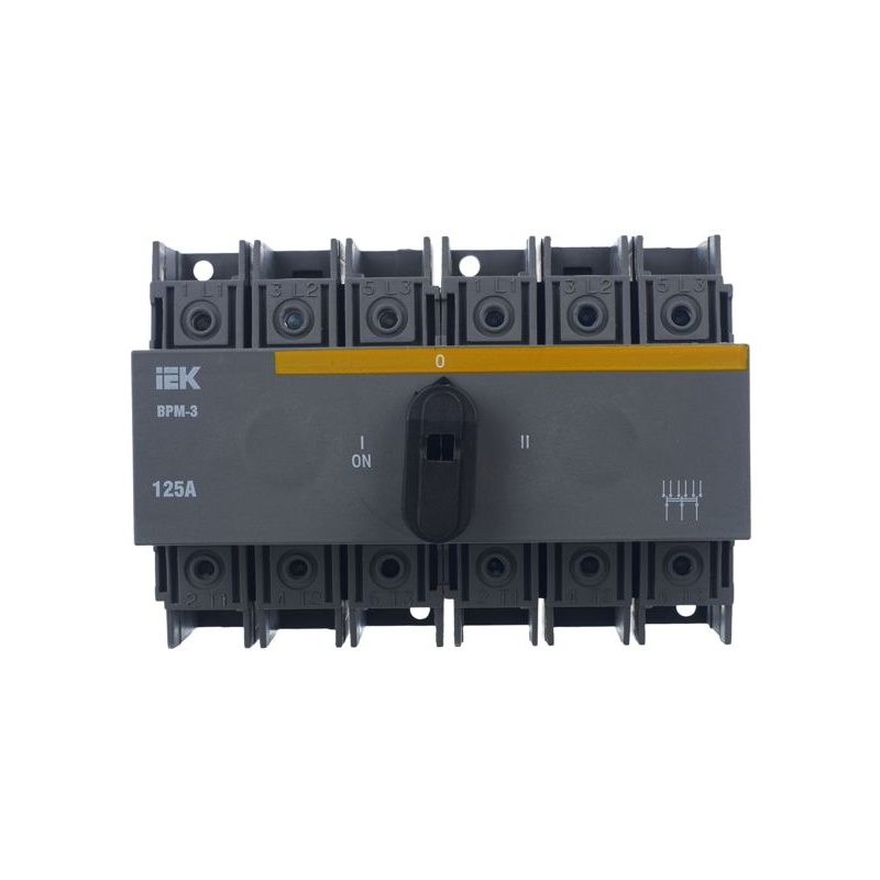 Выключатель-разъединитель модульный ВРМ-3 3P 125А IEK