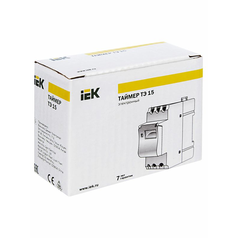 Таймер ТЭ15 цифровой 16А 230В на DIN-рейку IEK