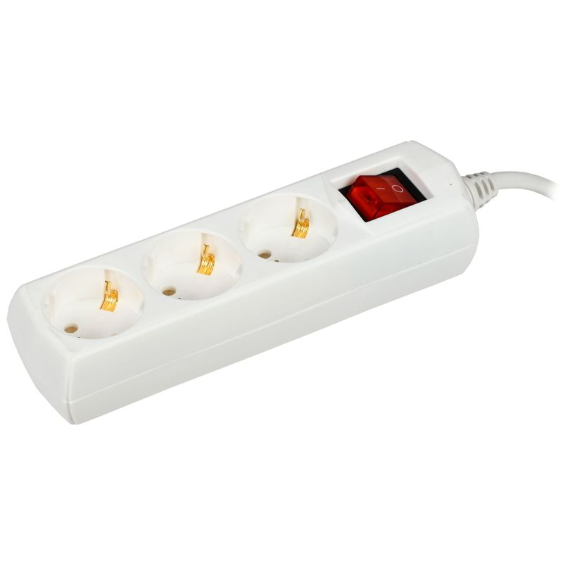 Удлинитель У03В 3 места с заземлением 3м 3х1мм2 10А/250В GENERICA