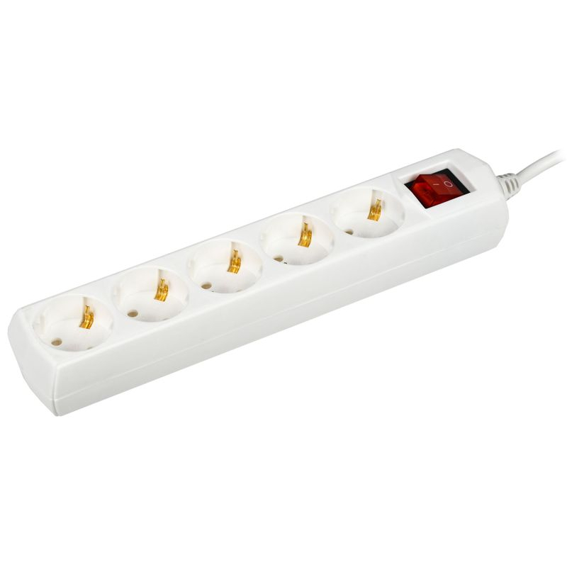 Удлинитель У05В 5 мест с заземлением 7м 3х1мм2 10А/250В GENERICA