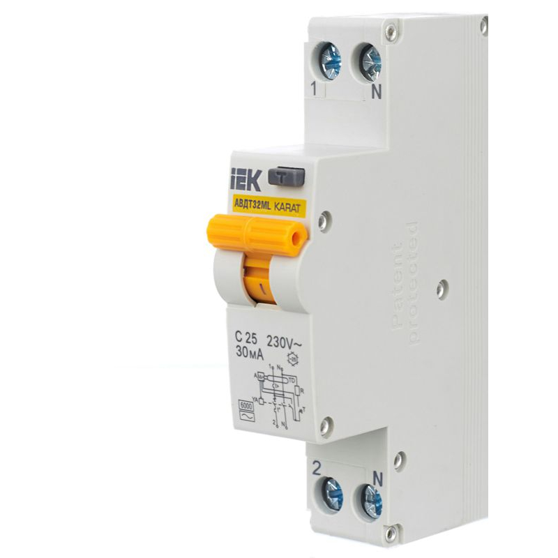 Выключатель автоматический дифференциального тока АВДТ32МL C25 30мА KARAT IEK
