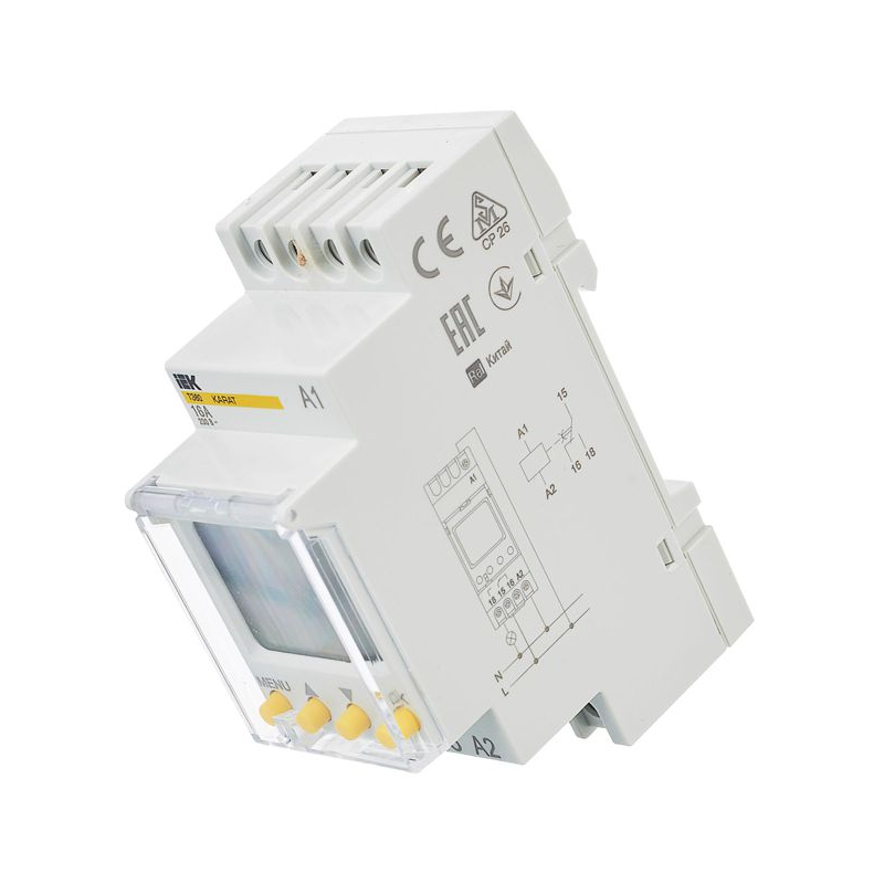 Таймер ТЭ80 цифровой 16А 230В на DIN-рейку KARAT IEK