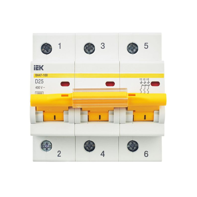 KARAT Автоматический выключатель ВА47-100 3P D 25А 10кА IEK