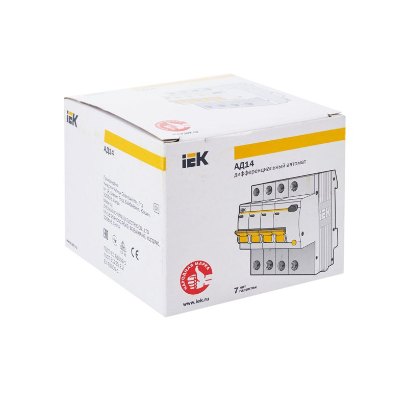 KARAT Дифференциальный автомат АД14 4P 32А 100мА тип AC IEK