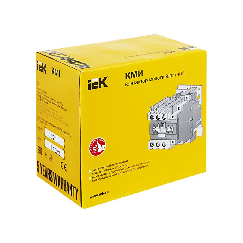 Контактор КМИ-34012 40А 230В/АС3 1NO;1NC IEK