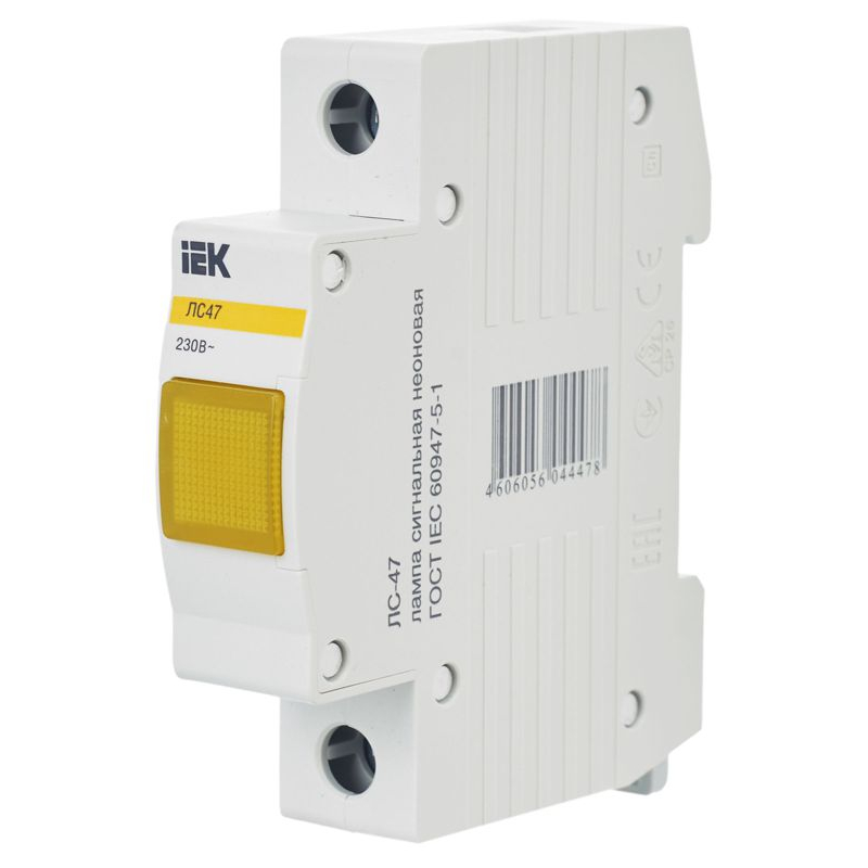 Лампа сигнальная ЛС-47 неон желтая IEK