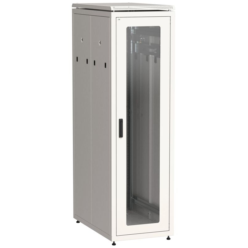 ITK LINEA N Шкаф сетевой 19 42U 600х1000мм стеклянная передняя дверь задняя перфорированная серый