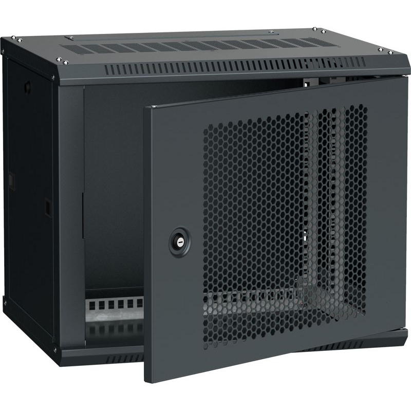 ITK Шкаф LINEA W 6U 600х450мм дверь перфорированная черный RAL9005